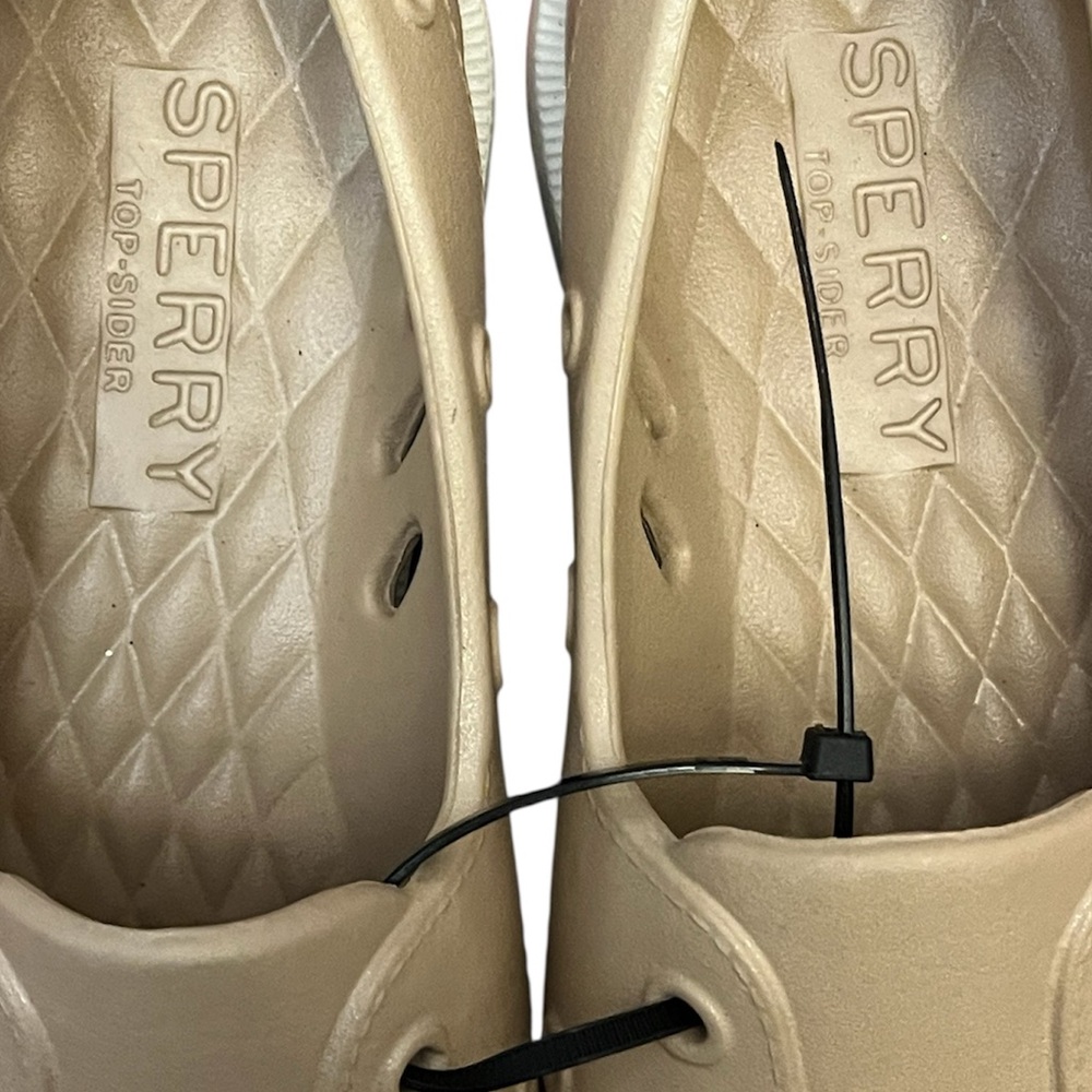 Sperry Tan Perforated Slip-Ons - Picture 3 of 4